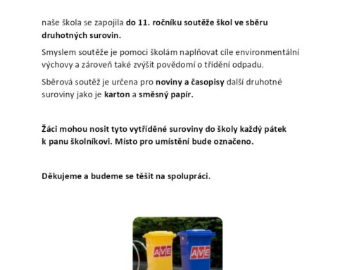 Soutěž ve sběru druhotných surovin 2022/2023